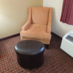 plush chair and ottoman